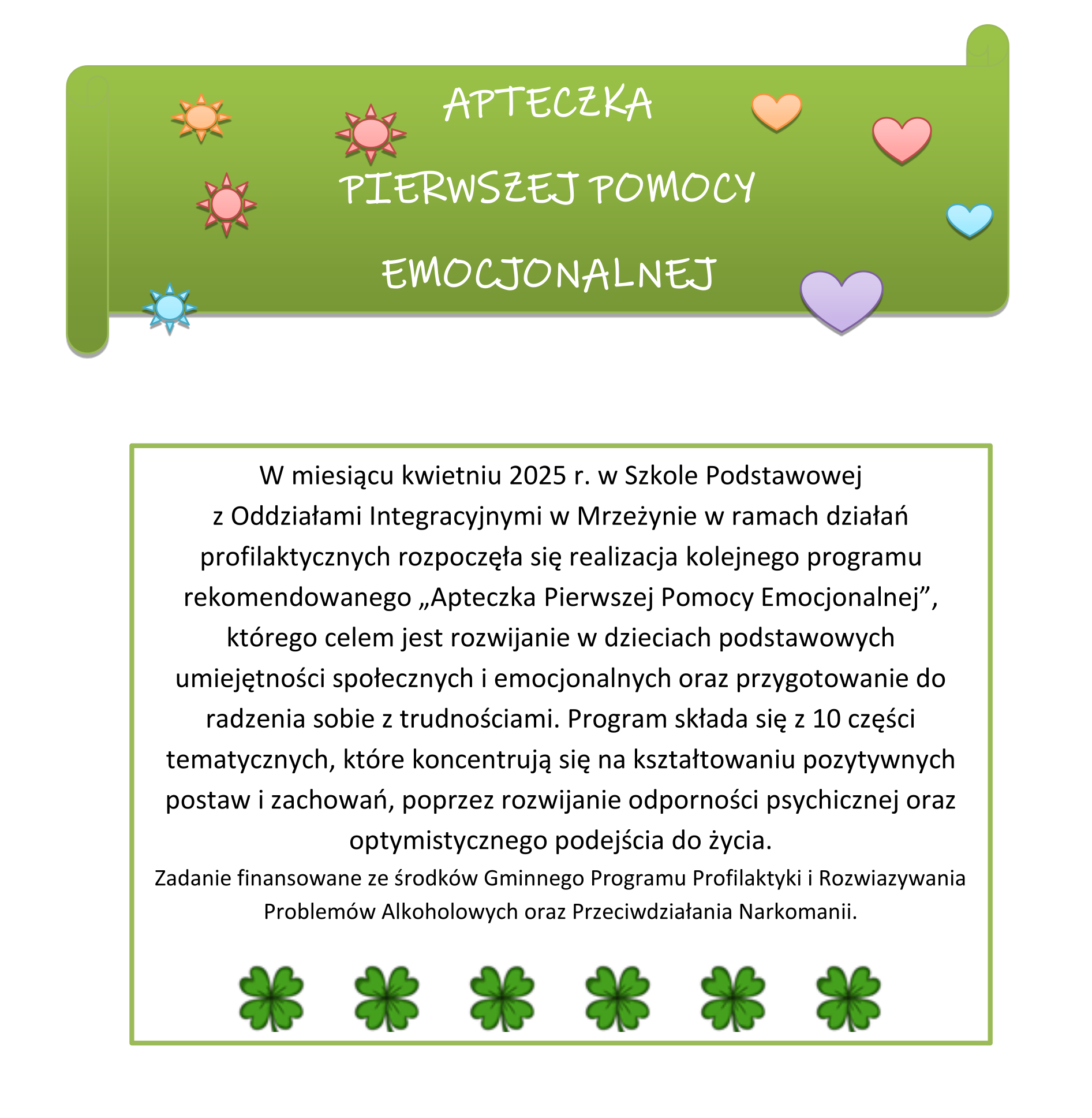 plakat apteczki emocjonalnej