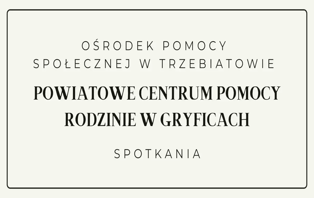 Zdjęcie do Informacja PCPR w Gryficach