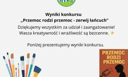 Wyniki konkursu „Przemoc rodzi przemoc – zerwij łańcuch”